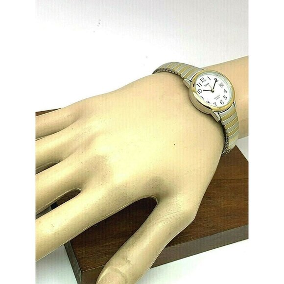 Timex Women\'s Watch TW2U79100 Indiglo Quartz Two Tone White Dial Expansion Band main image 6